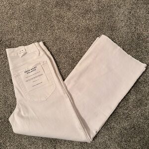 NWT Good American Good Waist White Palazzo Cropped Jeans - size 2/26